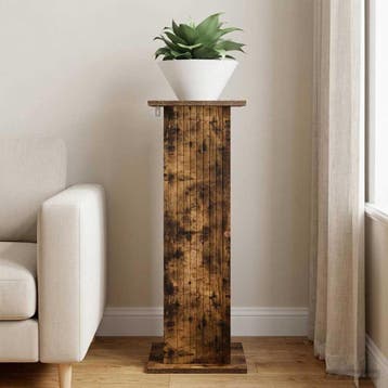 vidaXL Plantenstand Gerookt eiken 30,5 x 30 x 80,5 cm, Verzenden, Nieuw