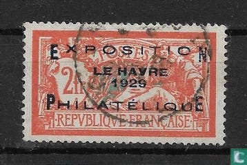 Frankrijk - Allegorie (Type Merson), met opdruk - 1929, Verzenden, Gestempeld
