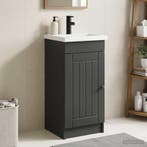 vidaXL Badkamer Vanity met Wastafel Zwart 42 x 40 x 84,5 cm, Verzenden, Nieuw