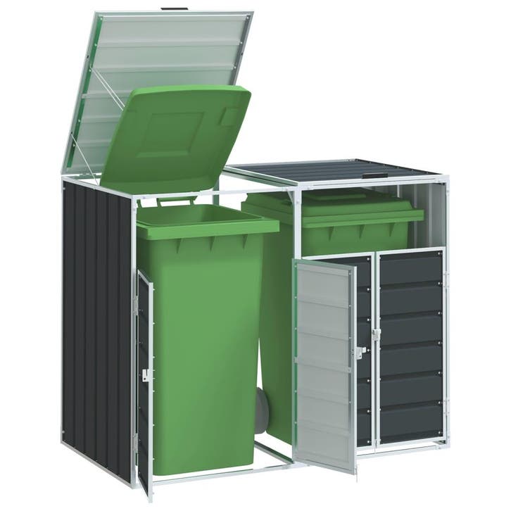 vidaXL Containerberging voor 2 containers 144x81x113cm staal, Bricolage & Construction, Conteneurs, Envoi