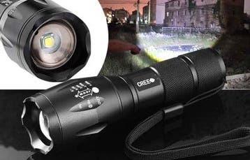 Led militaire zaklamp zaklantaarn waterdicht 2000 lumen opla, Verzenden
