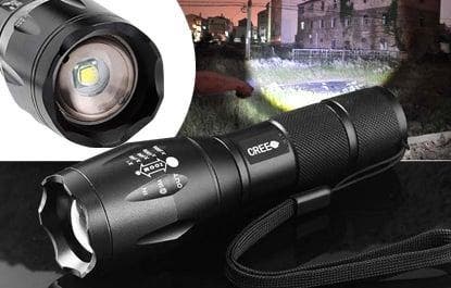 Led militaire zaklamp zaklantaarn waterdicht 2000 lumen opla, Caravanes & Camping, Lampes de poche, Envoi