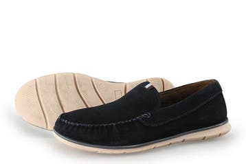 Bugatti Instappers in maat 42 Blauw, Kleding | Heren, Schoenen, Bugatti, Overige typen, Gedragen, Verzenden