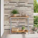 vidaXL Tuin Tafel met opslag N natuurlijk en Grijs 80 x 35 x, Tuin en Terras, Verzenden, Nieuw