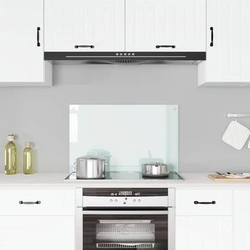vidaXL Spatscherm keuken 80x50 cm gehard glas melkwit, Verzenden