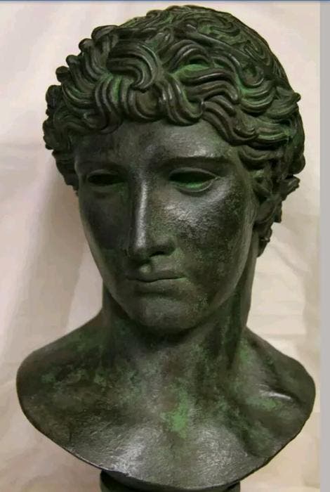 Figuur - Buste van Apollo – Romeins-Grieks – neoclassieke, Antiquités & Art, Curiosités & Brocante
