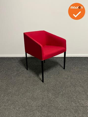 Fauteuil ontvangststoel - Arper Saari - rood, Ophalen of Verzenden, Stoel