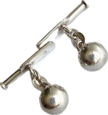 Zilver, Vintage Murray Ward Sterlingzilver Manchetknopen met, Antiek en Kunst