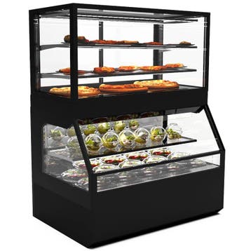 Wandmeubel (Gekoeld + Verwarmd) | INTEGRA COMBI | Zwart |, Verzenden, Nieuw in verpakking