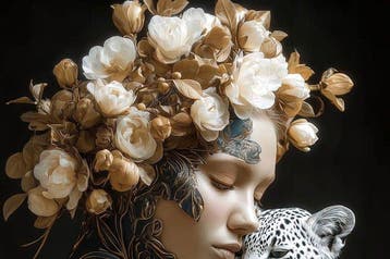 Yamila - Vínculo Sagrado: Mujer y Leopardo en Estética, Nieuw