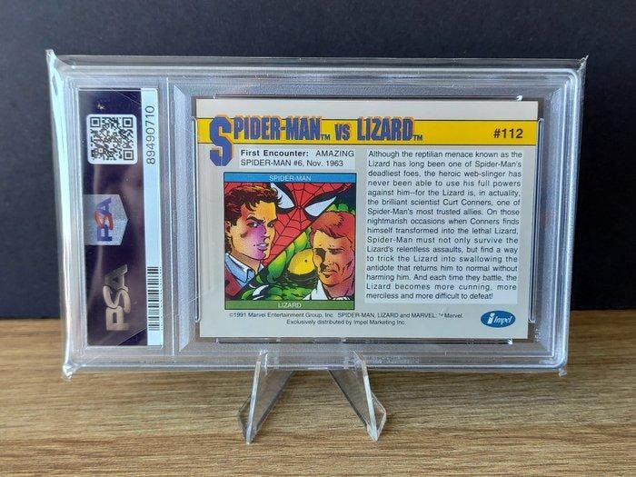1990 Marvel Universe , Spider-man Vs Lizard Graded card -, Collections, Collections Autre