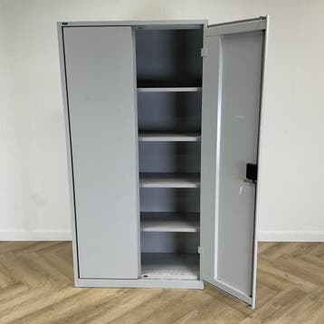 Lista metalen draaideurkast | 4 legborden (hxbxd) 195x100x40, Huis en Inrichting, Kasten | Overige, Gebruikt