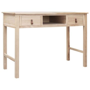 vidaXL Schrijftafel 110x45x76 cm hout naturel, Huis en Inrichting, Bureaus, Verzenden, Nieuw