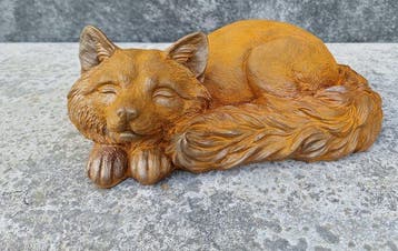 Beeldje - A sleeping fox - IJzer, Antiek en Kunst