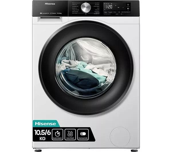 Hisense WD3S1043BW3 - Was-droogcombinatie - 10 kg wassen - 6, Elektronische apparatuur, Was-droogcombinaties, Ophalen of Verzenden