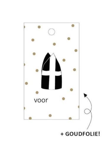 3x Cadeaulabel mijter Sinterklaas (Per 3 stuks), Ophalen of Verzenden, Nieuw