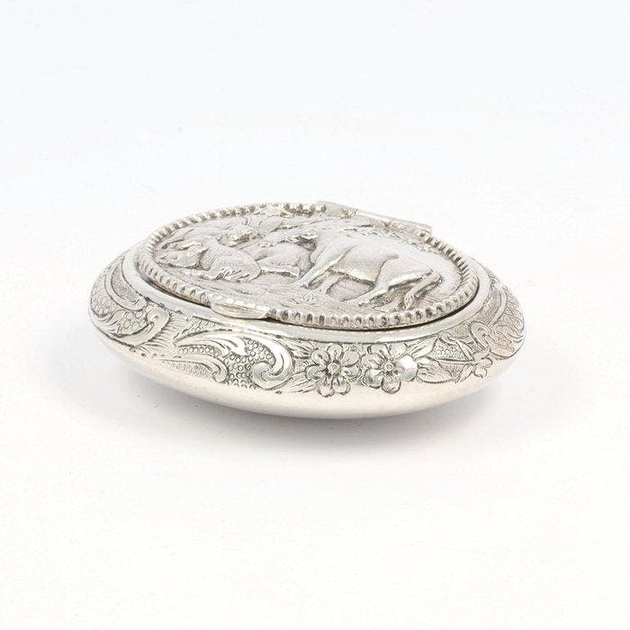 H. Hooijkaas (ca. 1920) - Boîte de tabac à priser - Argent, Antiquités & Art, Antiquités | Argent & Or