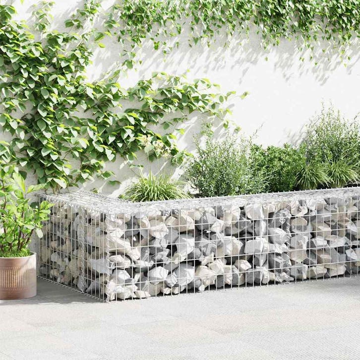 vidaXL Gabion mand 100x50x50 cm gegalvaniseerd staal, Tuin en Terras, Tuinhekken en Hekwerk, Nieuw, Verzenden