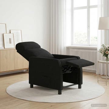 vidaXL Recliner Zwart Stof, Huis en Inrichting, Verzenden, Nieuw