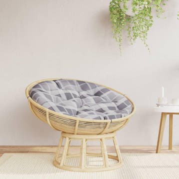 vidaXL Zitkussen rond ruitpatroon Ø 100x11 cm oxford stof, Maison & Meubles, Verzenden