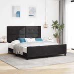 vidaXL Boxspring bed met hoofdeinde Zwart 180 x 200 cm, Verzenden, Nieuw
