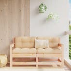 vidaXL Tuinstoelen 2 st met kussens massief grenenhout, Verzenden, Nieuw