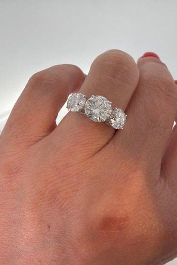 Zonder minimumprijs - Ring - 14 karaat Witgoud - 4.05ct. tw., Handtassen en Accessoires, Ringen, Nieuw