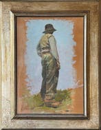 Ernesto Giacobbi (1891-1964) - Figura maschile in paesaggio