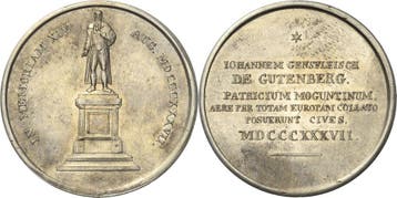 Nickelmedaille 1837 Buchdruck, Verzenden