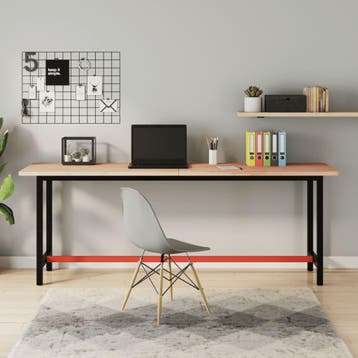 vidaXL Werkbank 200x55x81,5 cm massief beukenhout en metaal, Verzenden