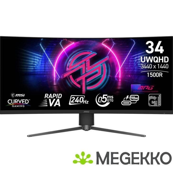 MSI MPG 346CQRF X24  34  WQHD UltraWide Gaming Monitor, Computers en Software, Overige Computers en Software, Nieuw, Verzenden