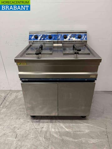 RVS Dubbele Friteuse 2 x 12 liter 400V Horeca, Ophalen of Verzenden, Nieuw in verpakking