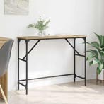 vidaXL Wandtafel Artisan Eiken 100 x 32 x 75 cm Bewerkt hout, Verzenden, Nieuw