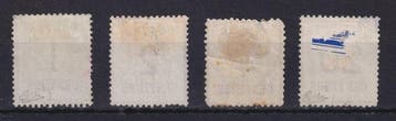 France 1870 - Alsace - Lorraine, timbres N° 1, 2, 3 et 6, Gestempeld