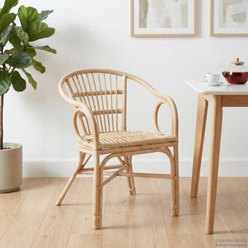 vidaXL Stapelstoel Naturel 58 x 60 x 81 cm Rattan, Verzenden, Nieuw