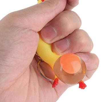 Knijp Kip Sleutelhanger met Ei - Squishy Chicken Fidget Anti, Verzenden, Nieuw