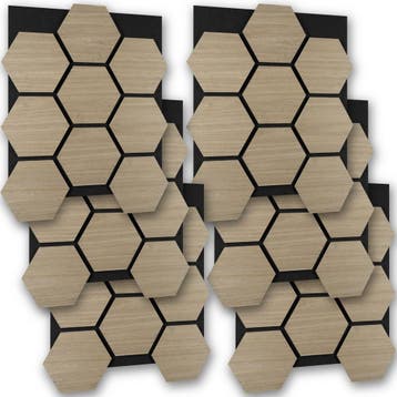 Akoestische panelen Sonic Shield houtlook - donker eiken, Verzenden