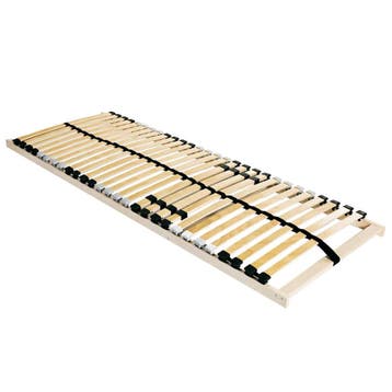 vidaXL Lamelbodem Bruin 100 x 190 cm Massief beukenhout, Huis en Inrichting, Verzenden, Nieuw