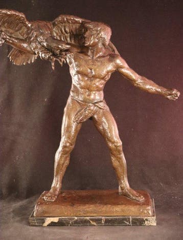 Art Deco beeld - Georges Gori (19th. cent) - sculptuur, Man, Antiek en Kunst