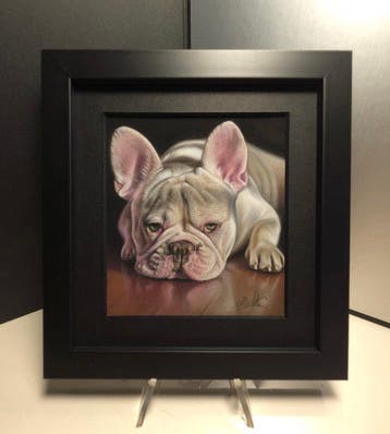 Moira Lazio - French Bulldog – Hyperrealistic Pastel