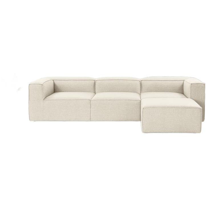 Evila Originals Fora Hoekzetel Ecru - Outlet - Ongebruikt, Huis en Inrichting, Zetels | Zetels, 150 cm of meer, Zo goed als nieuw