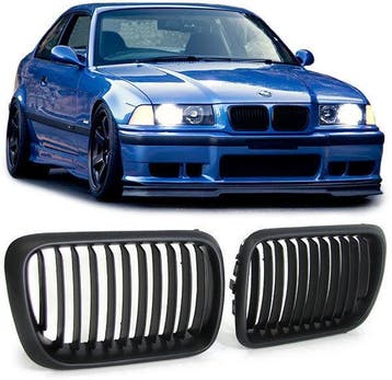 Mat Zwarte Nieren Gril Set Facelift BMW E36 B0124