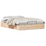 vidaXL Ottoman bedframe met opbergruimte Naturel 160 x 200, Huis en Inrichting, Slaapkamer | Bedden, Verzenden, Nieuw