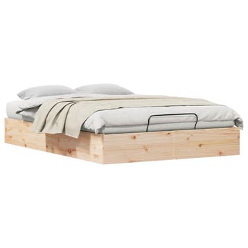 vidaXL Ottoman bedframe met opbergruimte Naturel 160 x 200, Verzenden, Nieuw