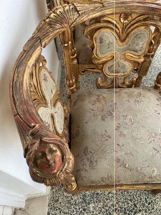 Ernesto Basile - Fauteuil - Chêne - Fauteuil Art Nouveau, Antiquités & Art, Art | Objets design