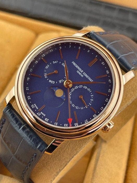 Frédérique Constant - Slimline Moonphase Manufacture -, Handtassen en Accessoires, Horloges | Heren