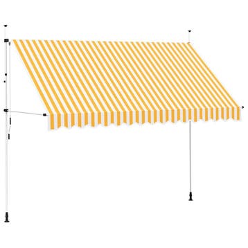 Luifel 350cm oranje/wit - Budgetvriendelijke zonwering vo..., Verzenden, Zo goed als nieuw, 250 cm tot 450 cm, Uitvalscherm