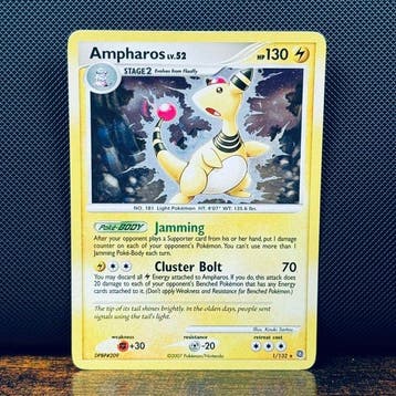 Pokémon Card - Ampharos Holo 1 – Pokémon, Nieuw