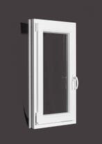 PVC raam draai kiep b60xh90 cm wit, Gevelraam of Ruit, Minder dan 80 cm, 80 tot 120 cm, Nieuw