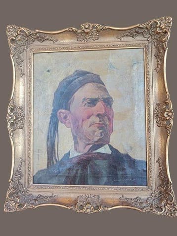 Heinz Robert Schubert (1885-1966) - Ritratto di popolano con